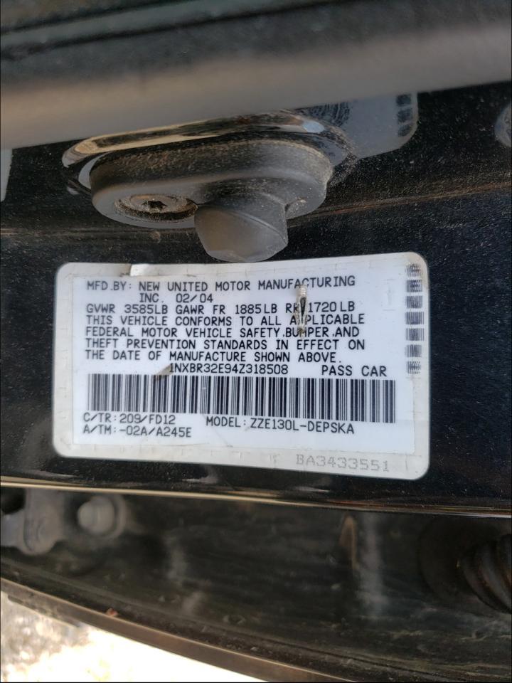 2004 TOYOTA COROLLA