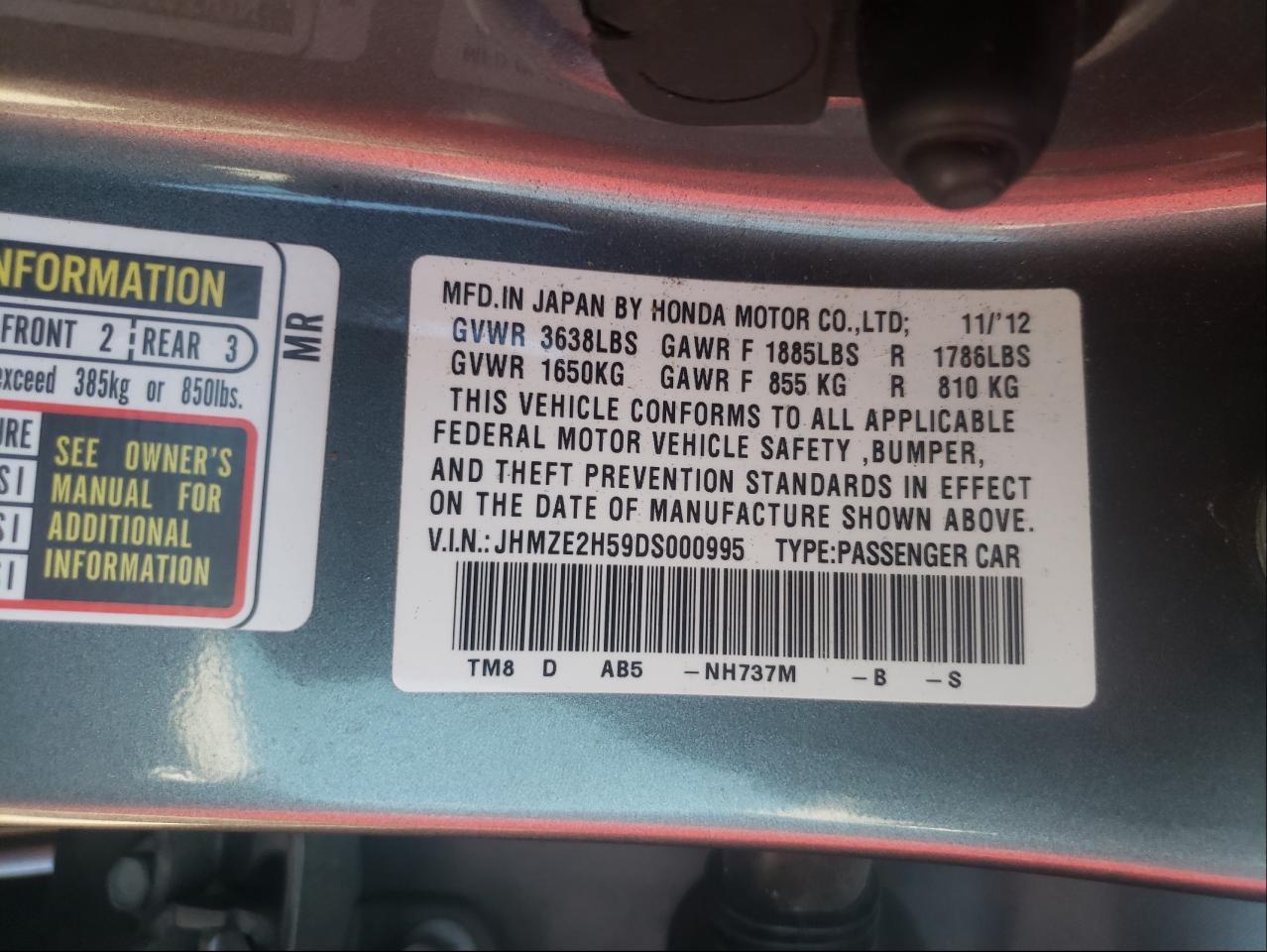 2013 HONDA Insight