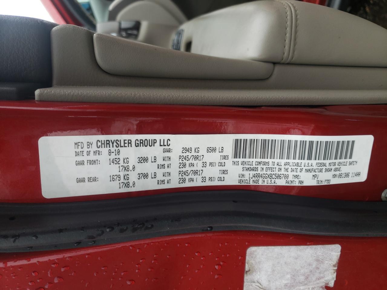 2011 JEEP CHEROKEE