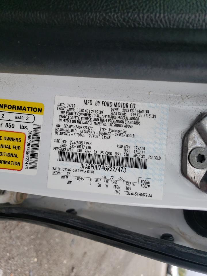 2016 FORD FUSION