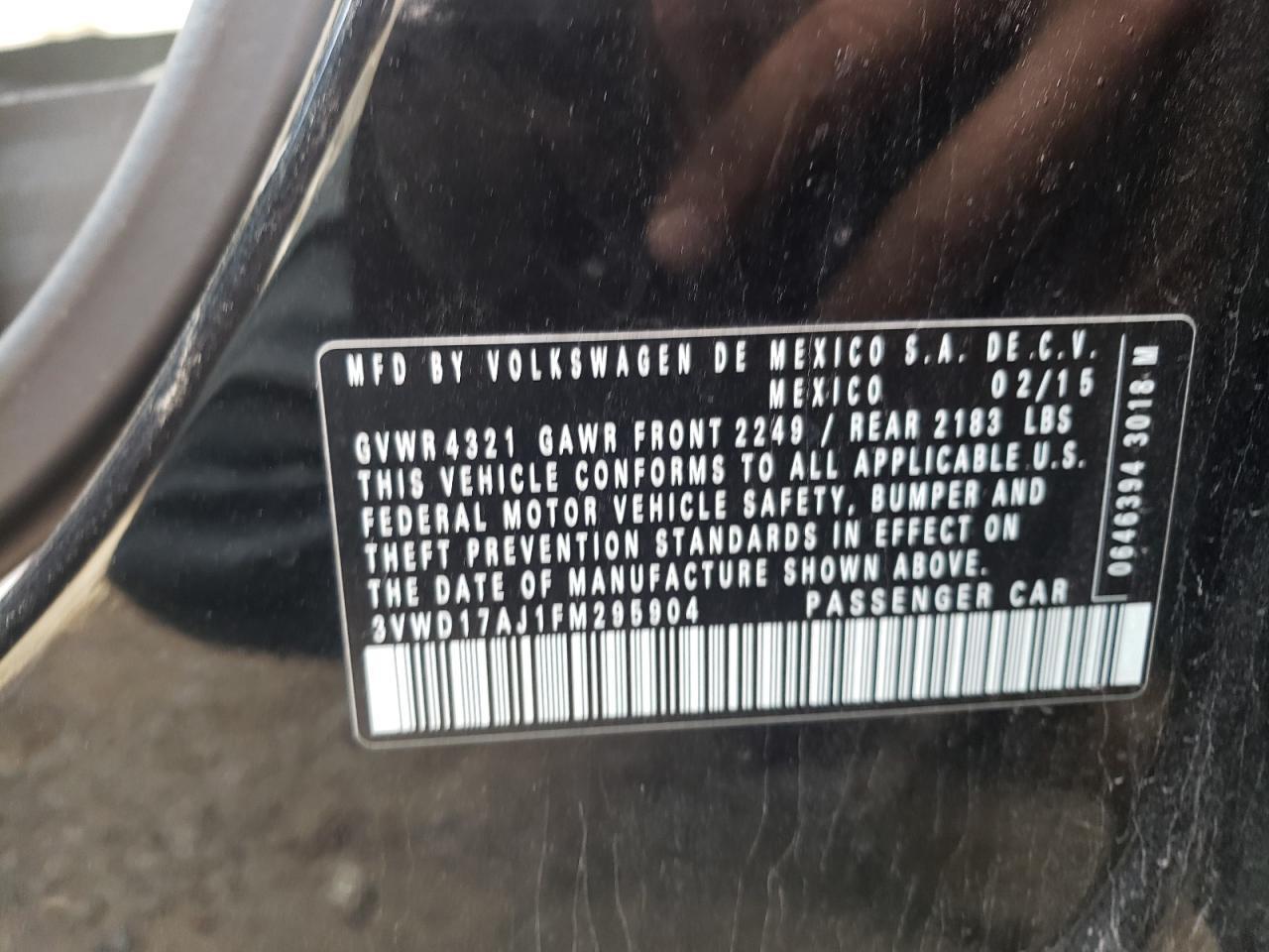 2015 VOLKSWAGEN JETTA
