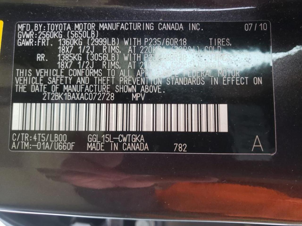 2010 LEXUS RX 350