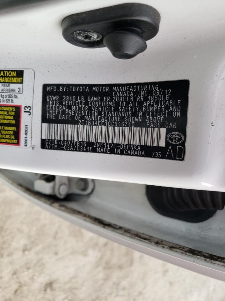2012 TOYOTA COROLLA