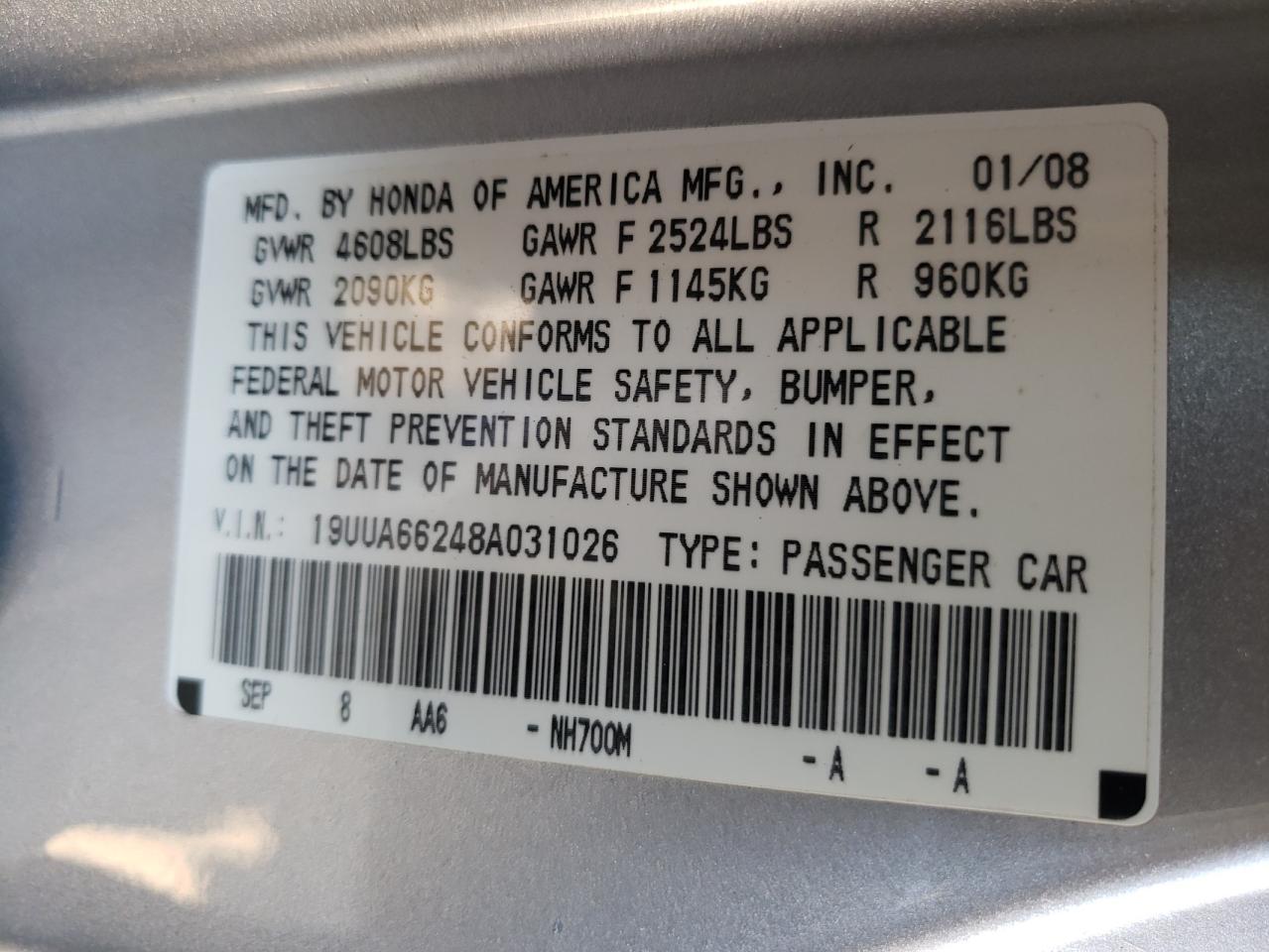 2008 ACURA TL