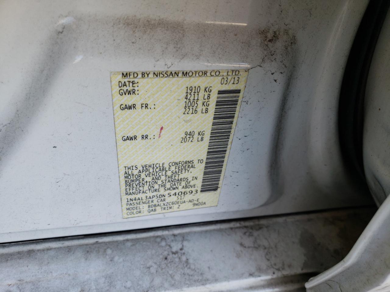 2013 NISSAN ALTIMA