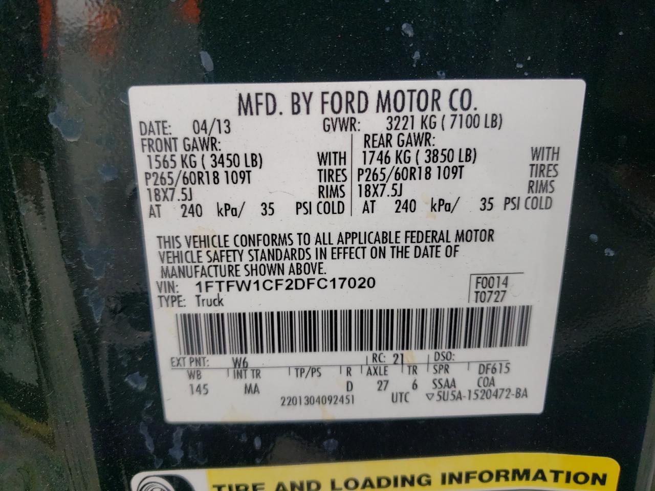 2013 FORD F-150