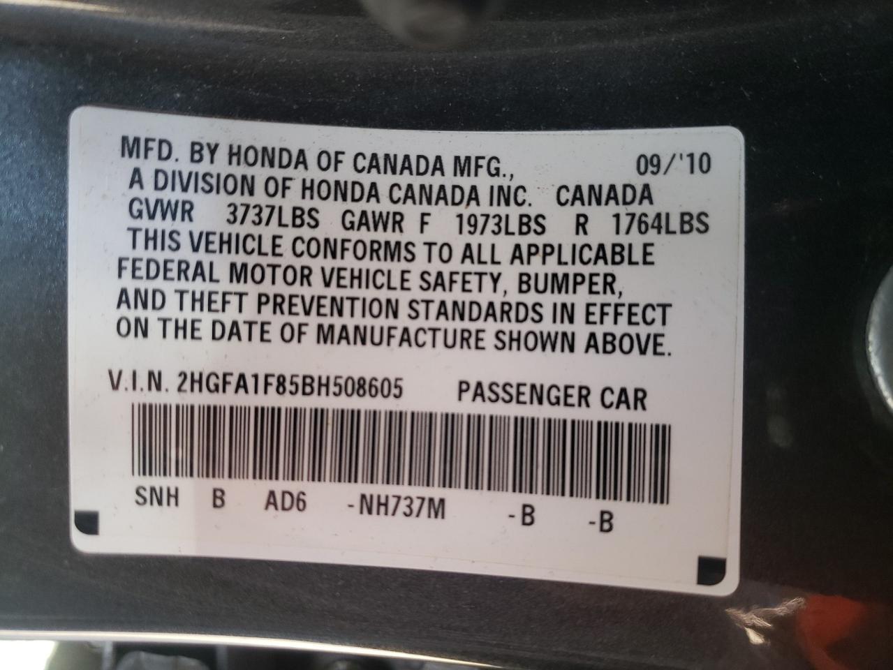2011 HONDA CIVIC