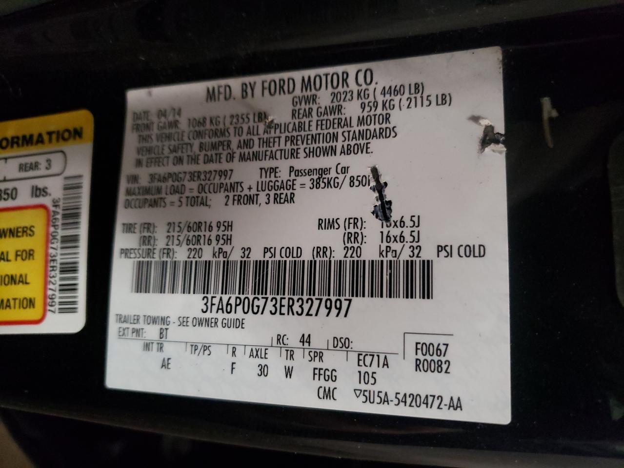 2014 FORD FUSION