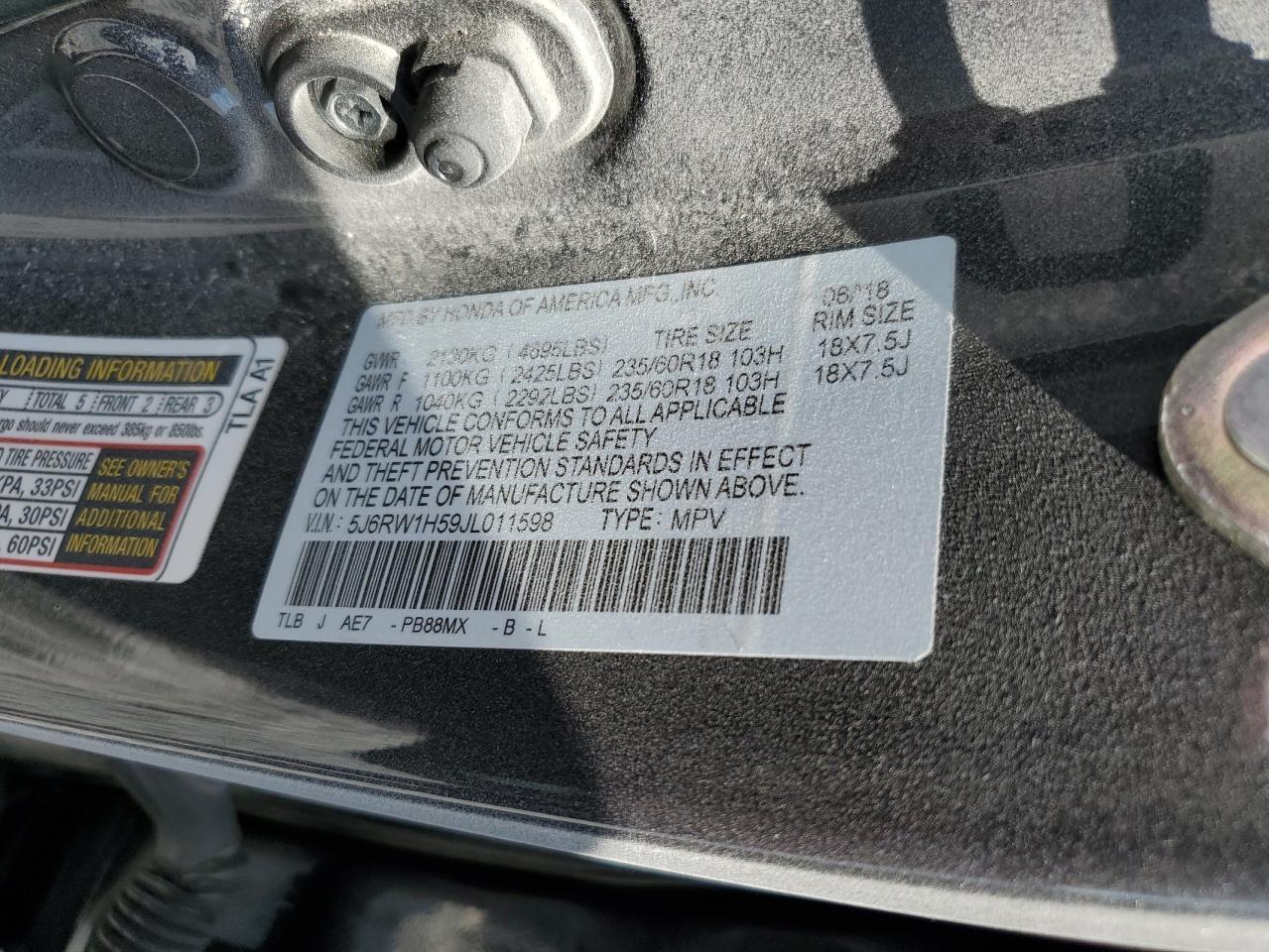 2018 HONDA CR-V