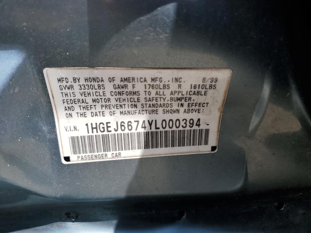 2000 HONDA CIVIC