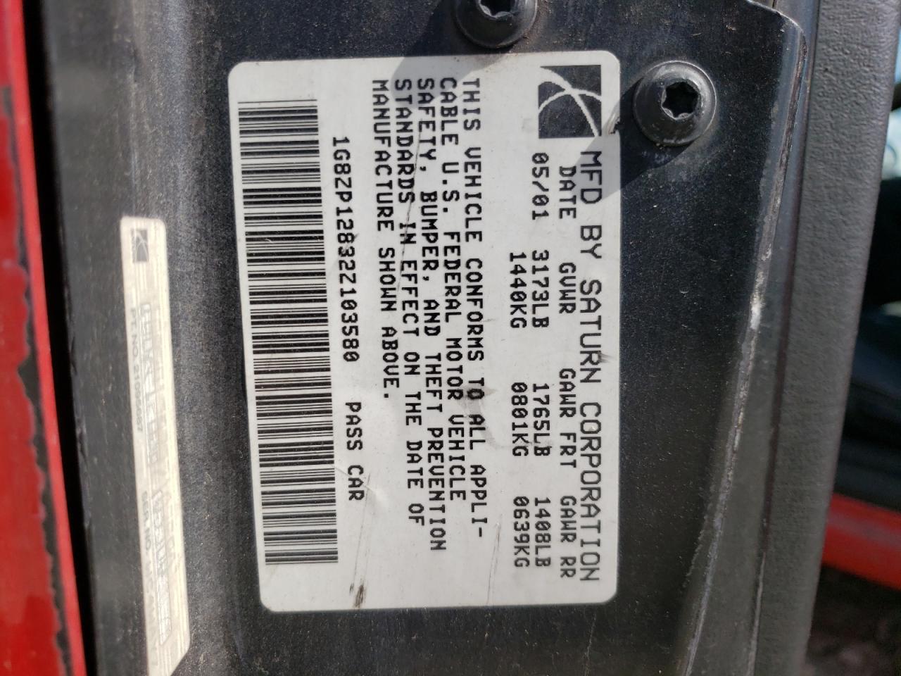 2002 SATURN Sc1