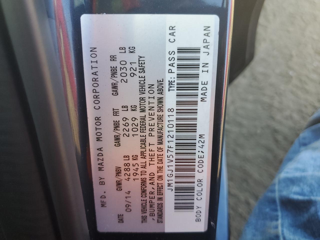 2015 MAZDA 6