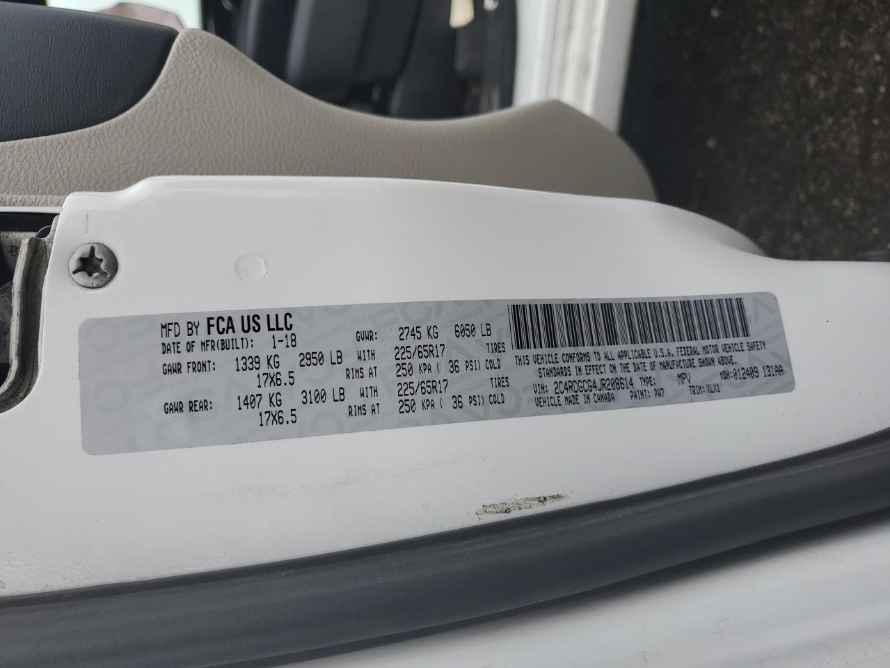 2018 DODGE GRAND CARAVAN