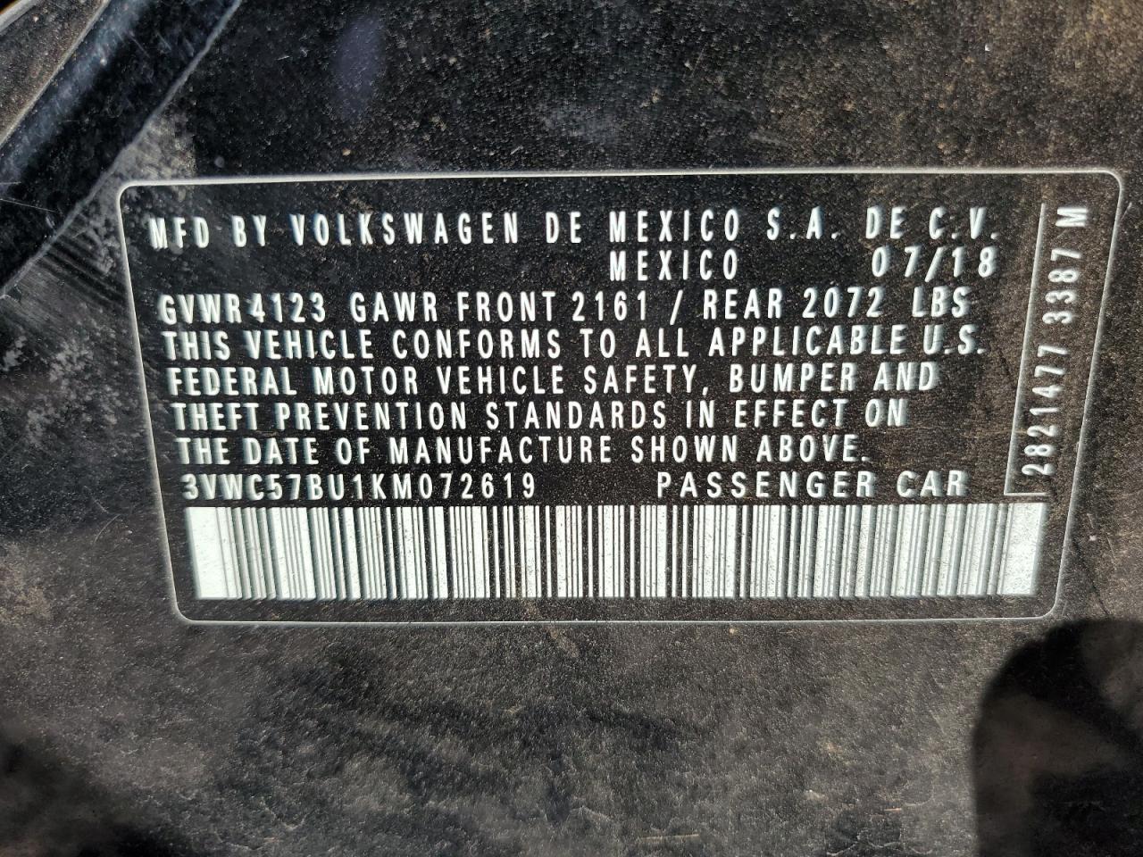 2019 VOLKSWAGEN JETTA