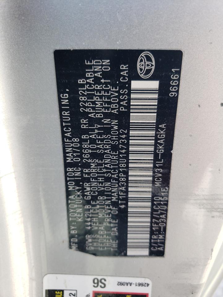 2008 TOYOTA CAMRY