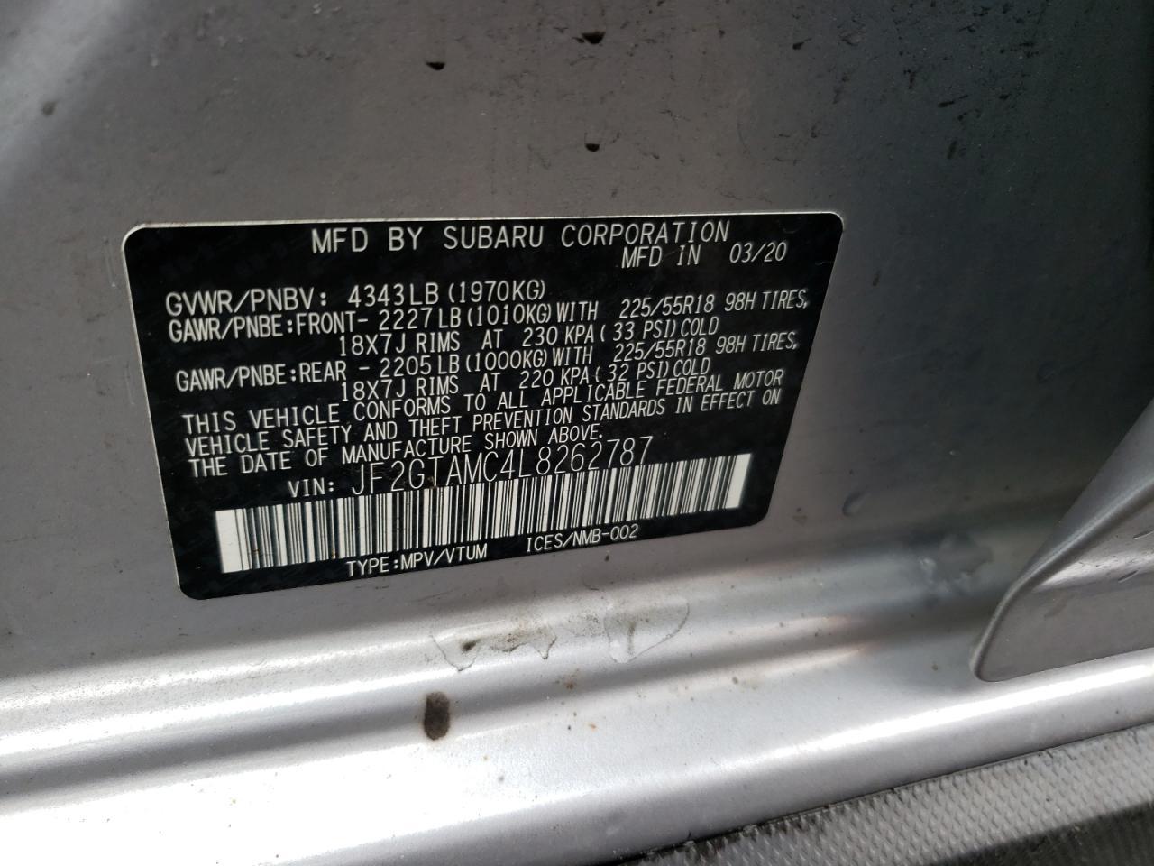 2020 SUBARU Crosstrek