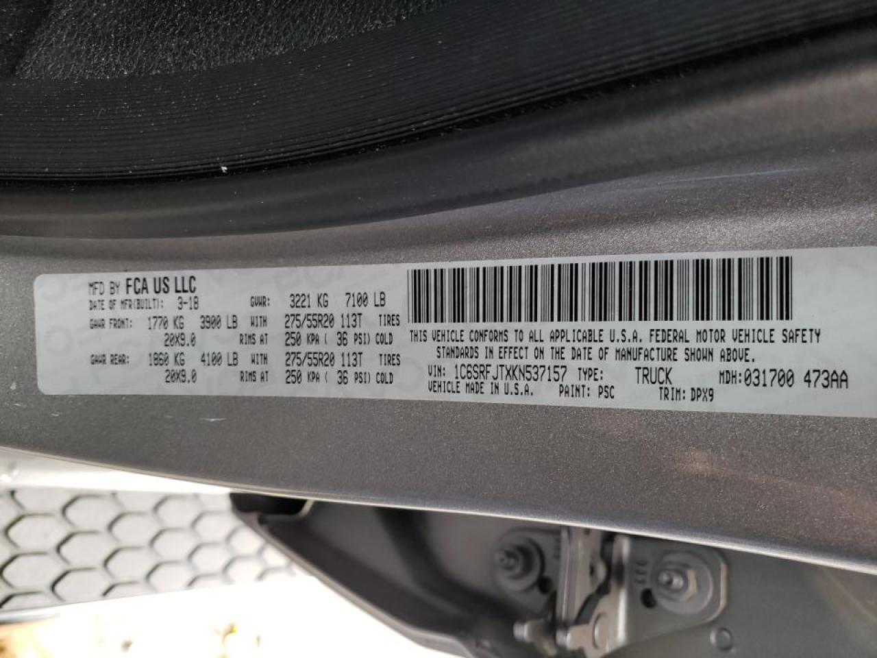 2019 RAM 1500