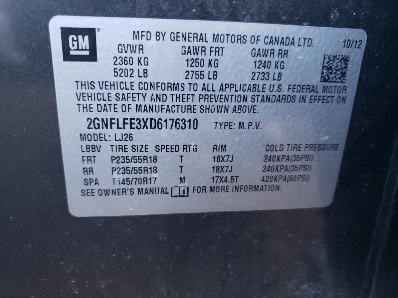 2013 CHEVROLET EQUINOX