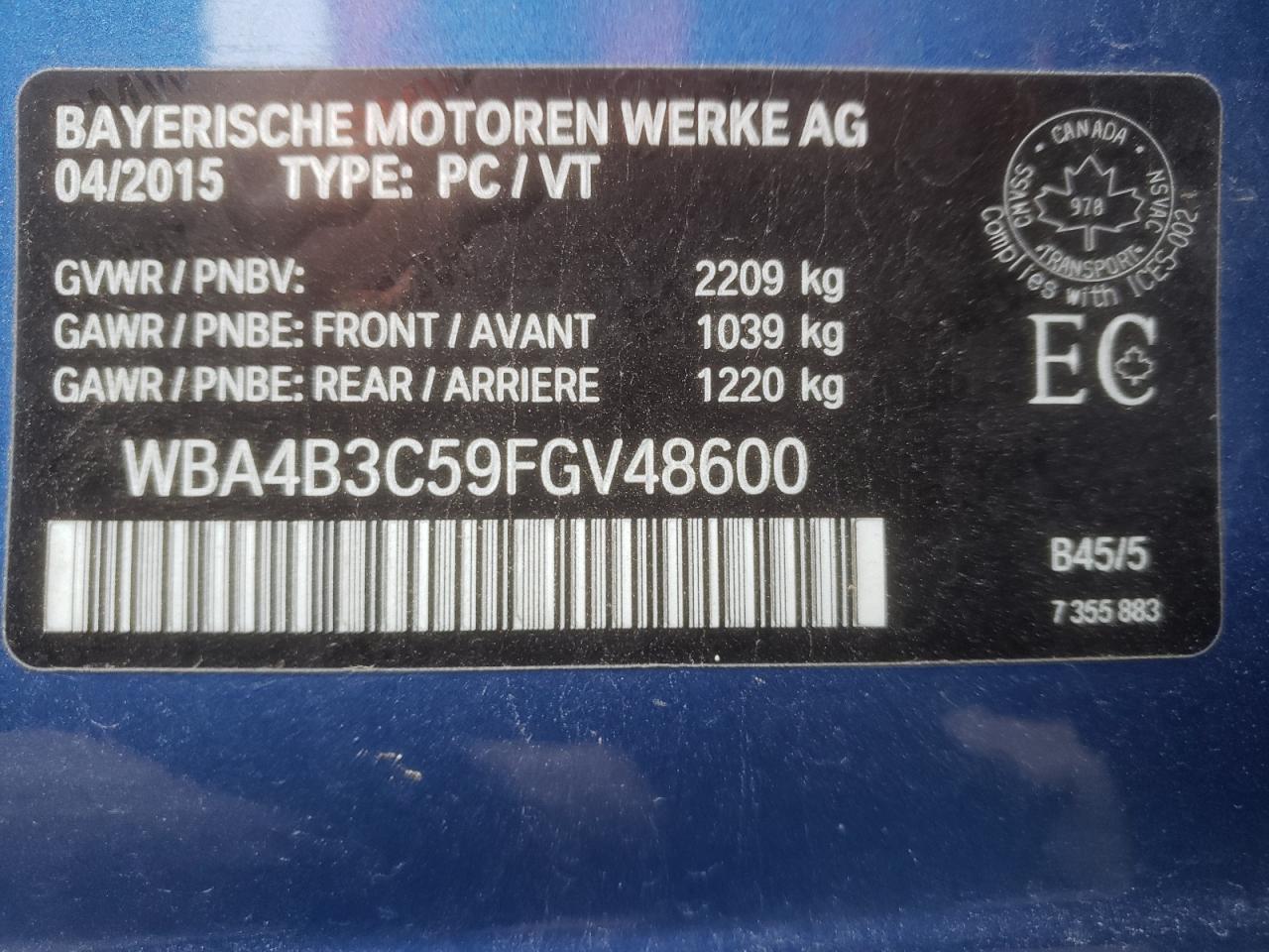 2015 BMW 4 Series
