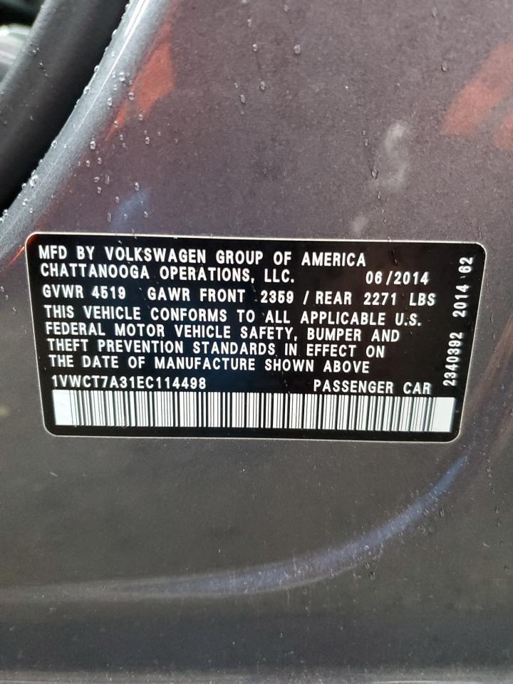 2014 VOLKSWAGEN Passat