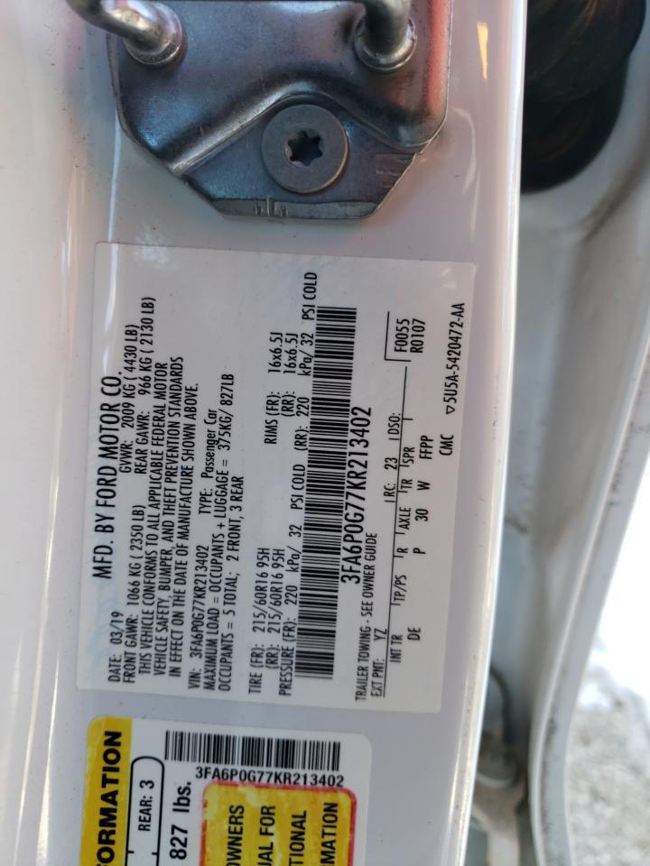 2019 FORD FUSION