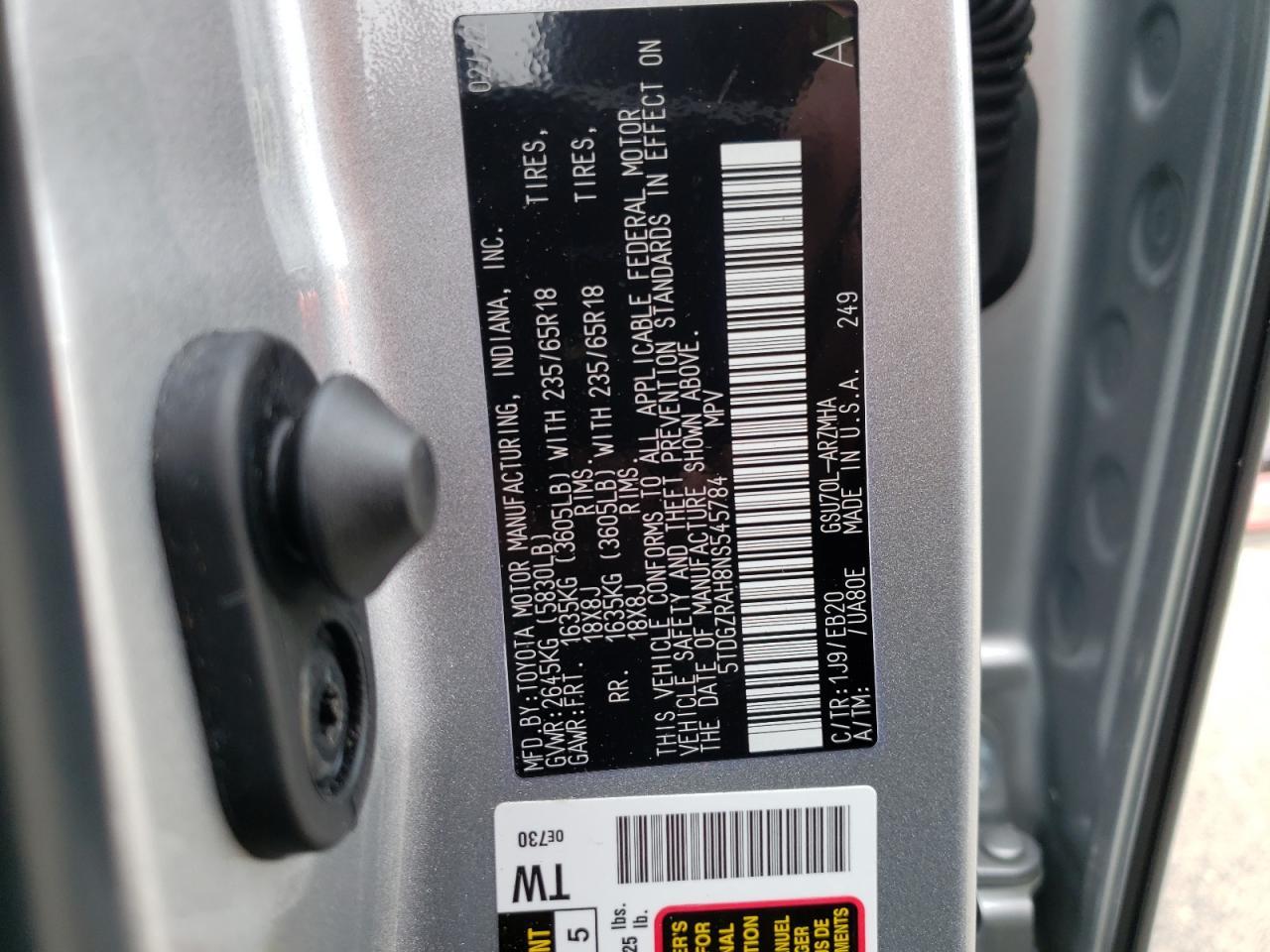 2022 TOYOTA HIGHLANDER