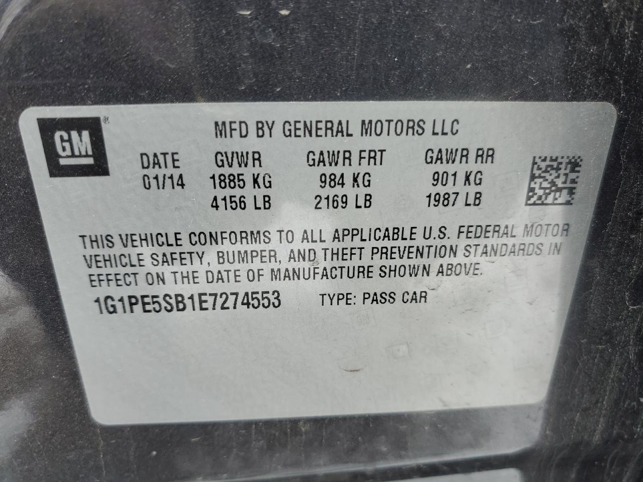 2014 CHEVROLET CRUZE