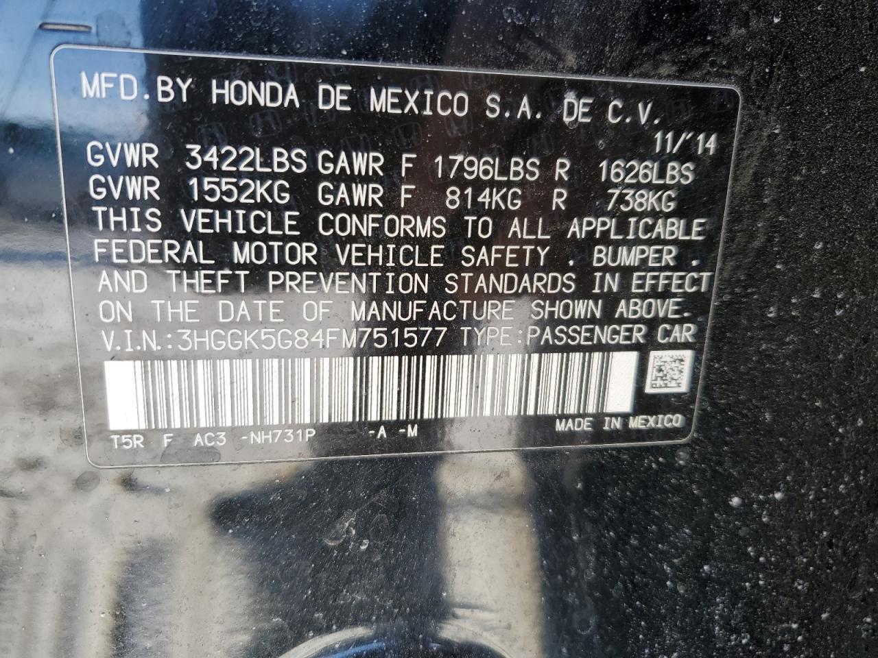 2015 HONDA FIT