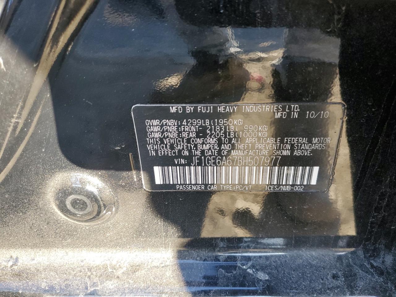 2011 SUBARU IMPREZA