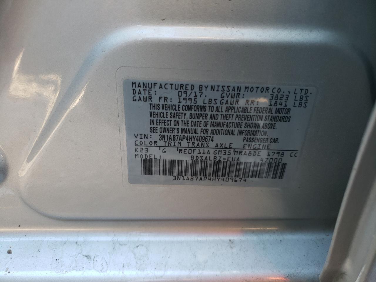 2017 NISSAN SENTRA