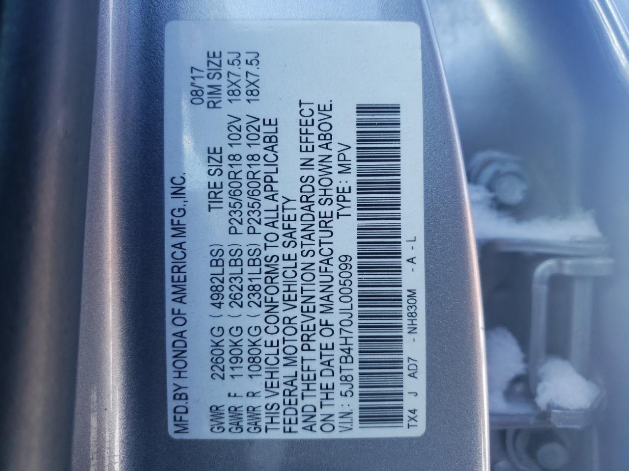 2018 ACURA RDX