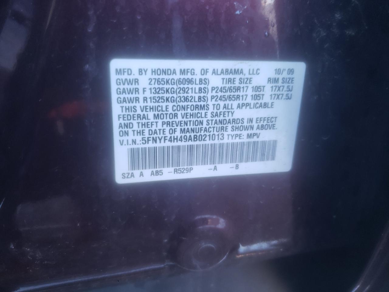 2010 HONDA PILOT
