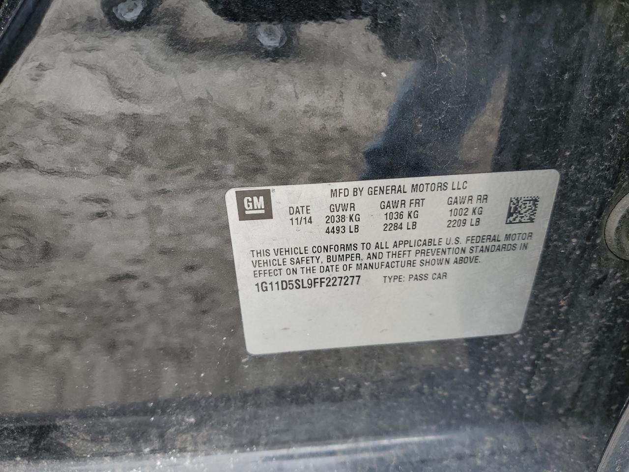 2015 CHEVROLET MALIBU
