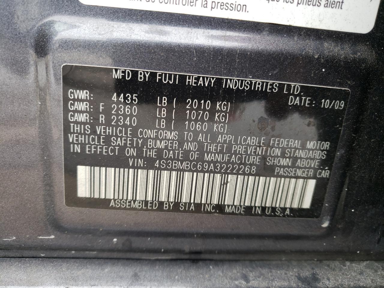 2010 SUBARU Legacy