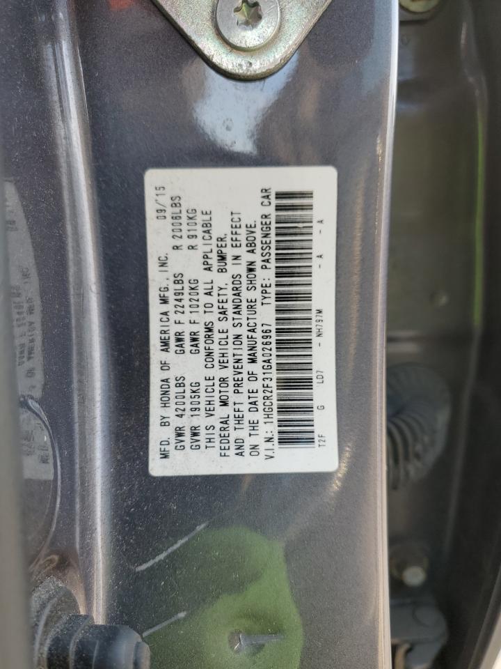 2016 HONDA ACCORD