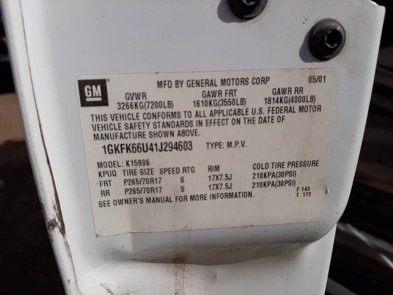 2001 GMC Yukon