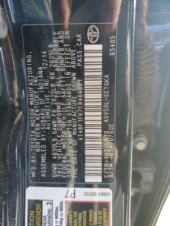 2015 TOYOTA CAMRY