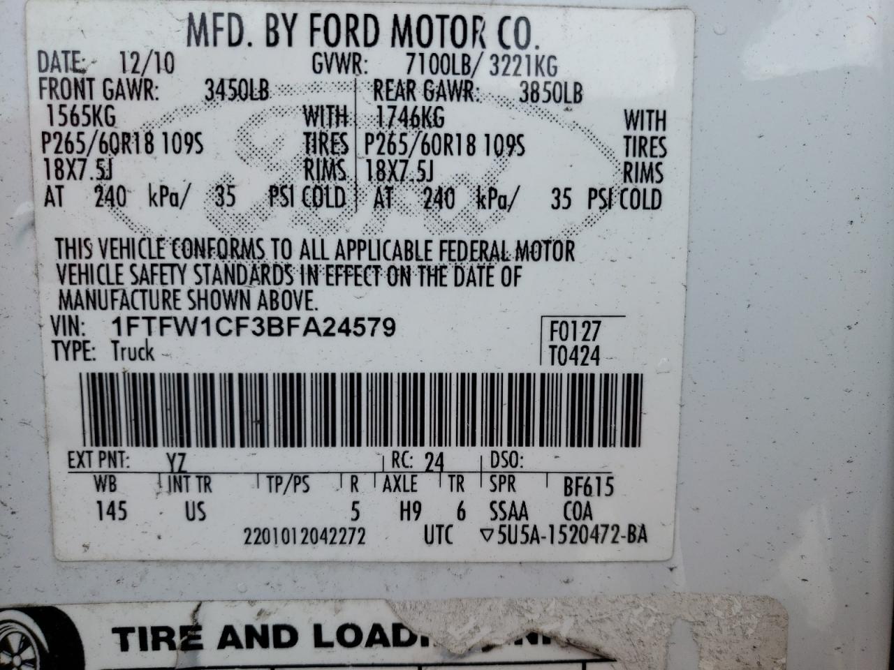 2011 FORD F-150