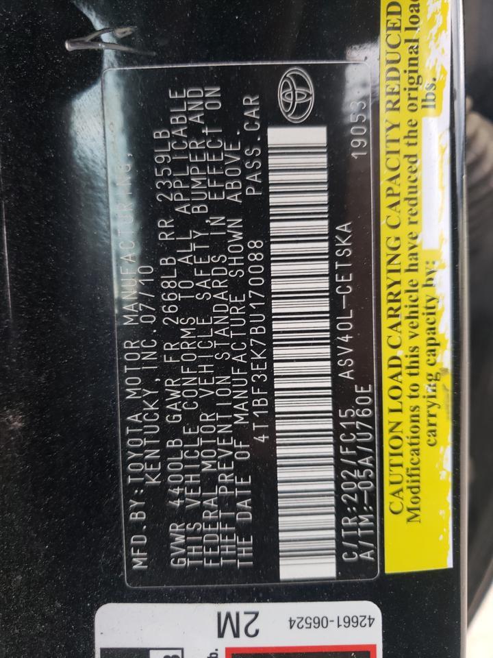 2011 TOYOTA CAMRY