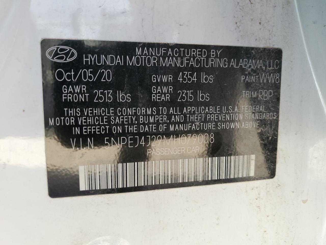 2021 HYUNDAI SONATA