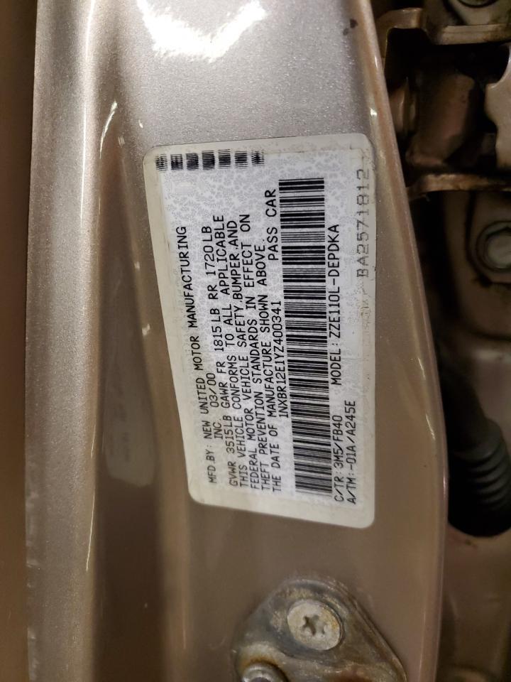 2000 TOYOTA COROLLA