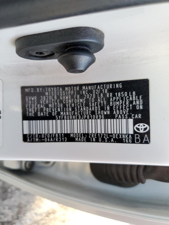 2018 TOYOTA COROLLA