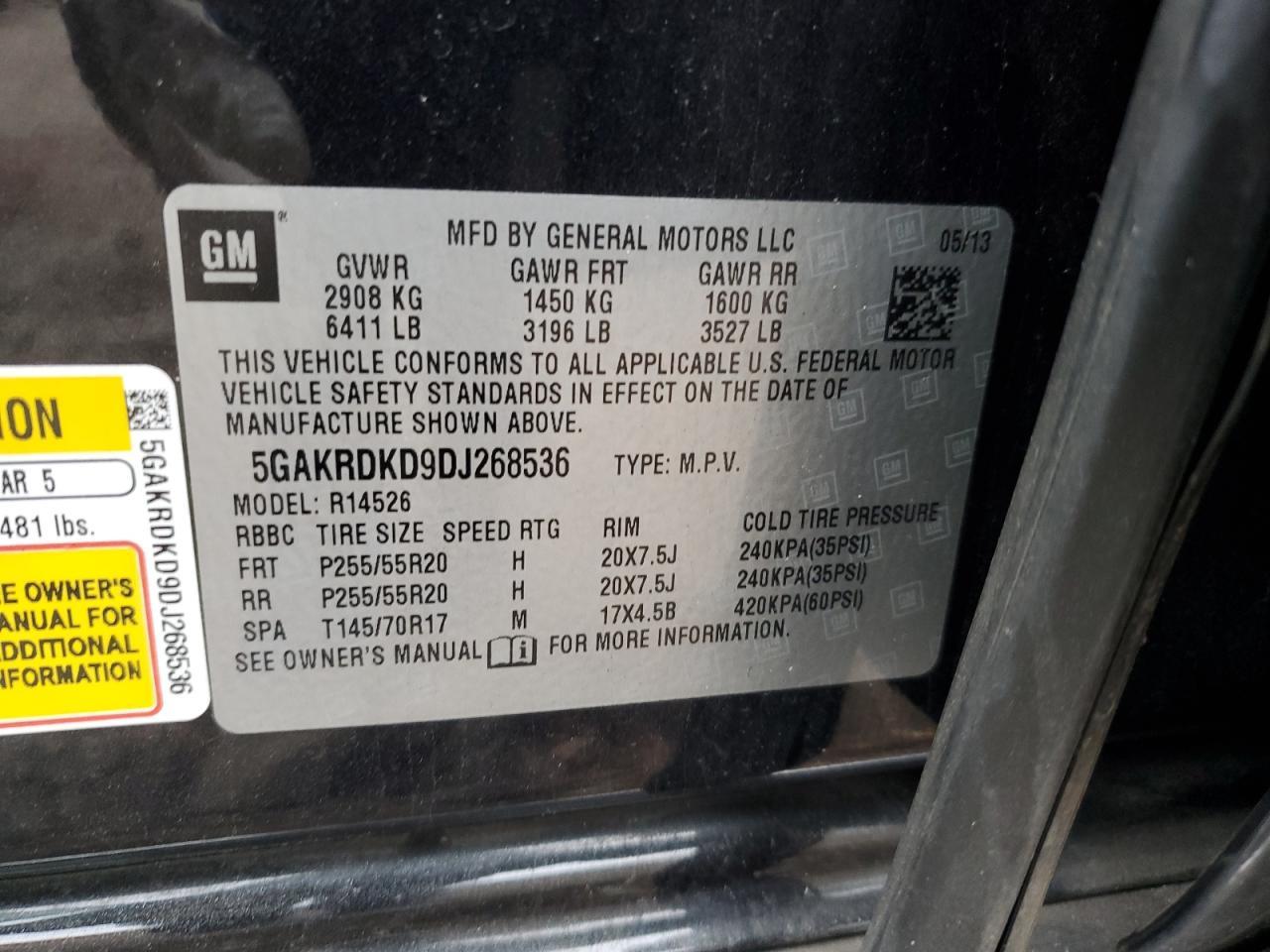 2013 BUICK ENCLAVE