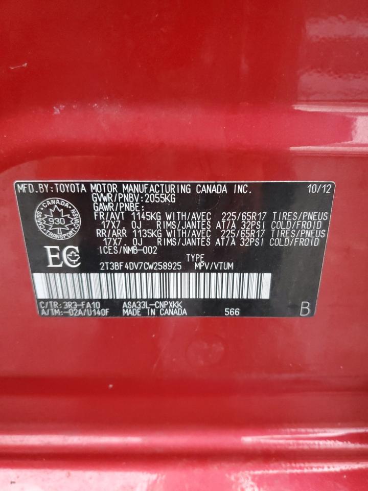 2012 TOYOTA RAV4