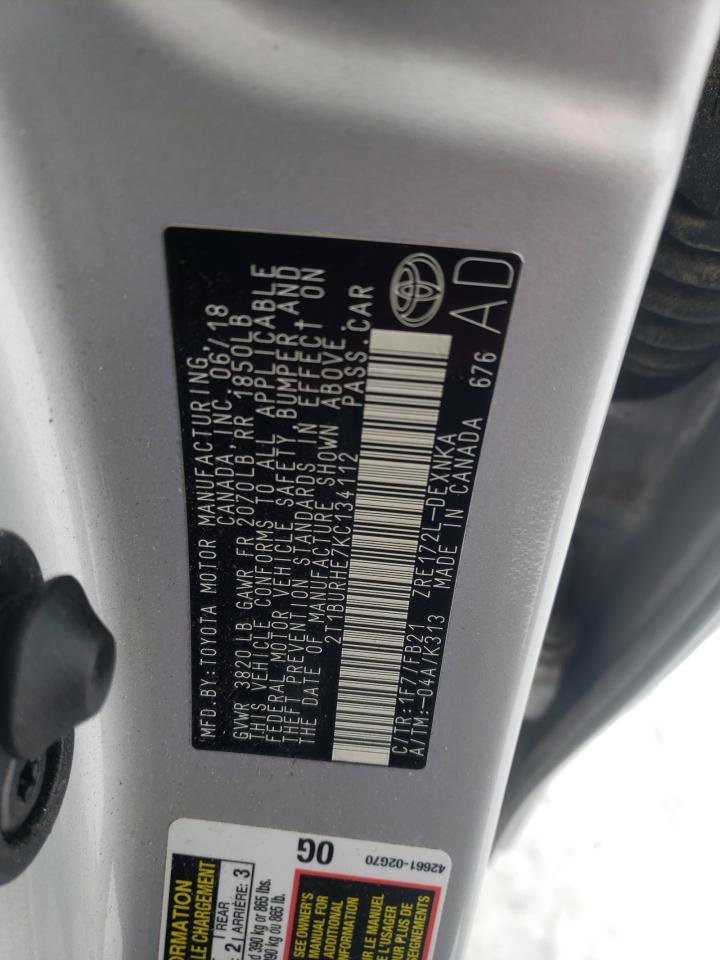 2019 TOYOTA COROLLA