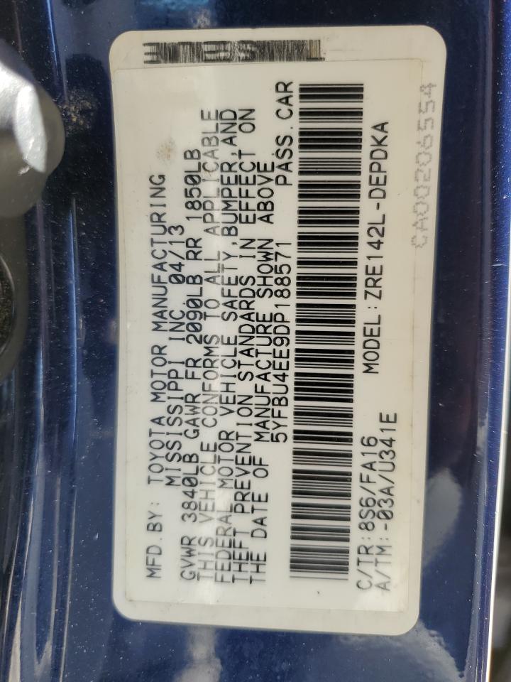 2013 TOYOTA COROLLA