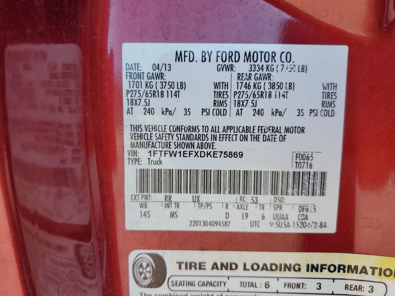 2013 FORD F-150
