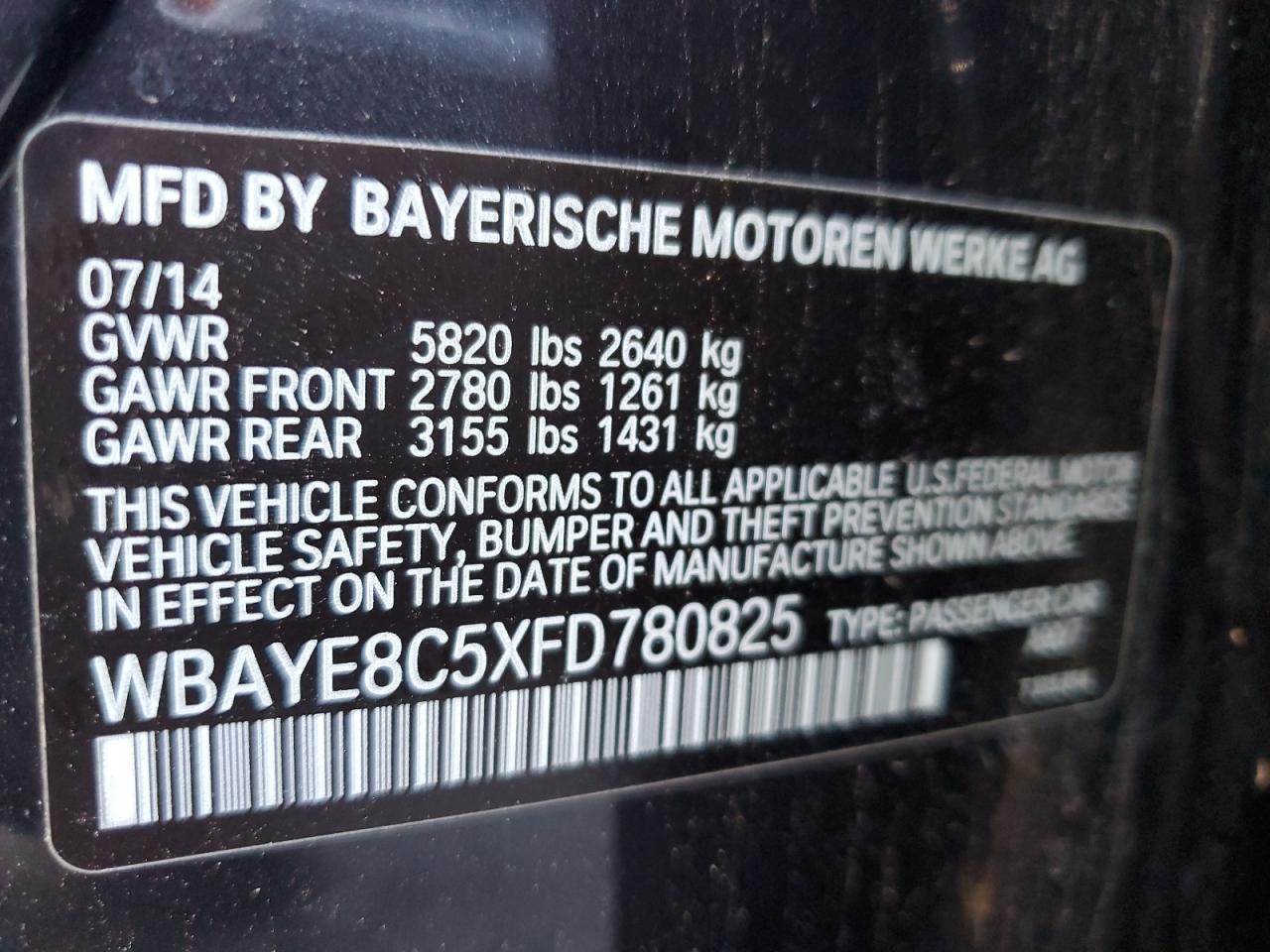 2015 BMW 7 series
