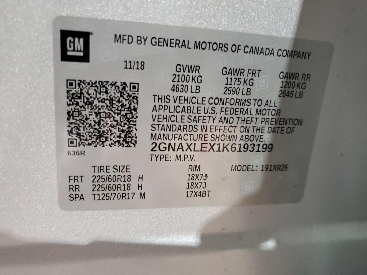 2019 CHEVROLET EQUINOX
