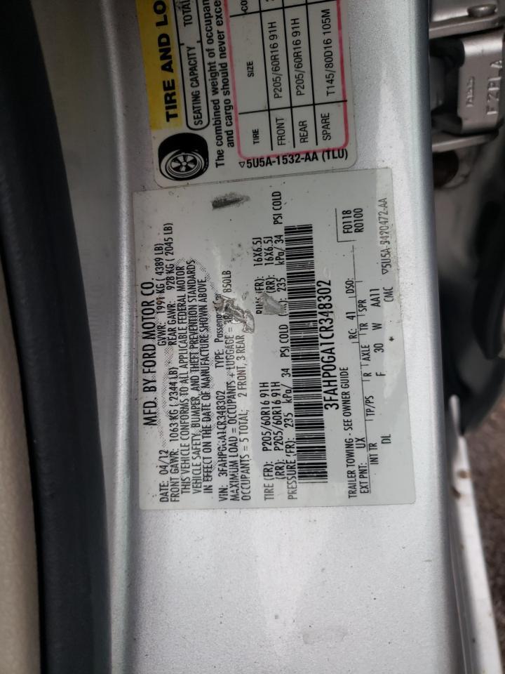 2012 FORD FUSION
